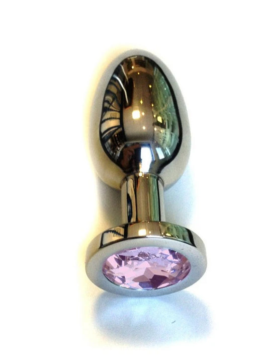 Silver Stainless Steel Jewel Butt Plug by Kiotos