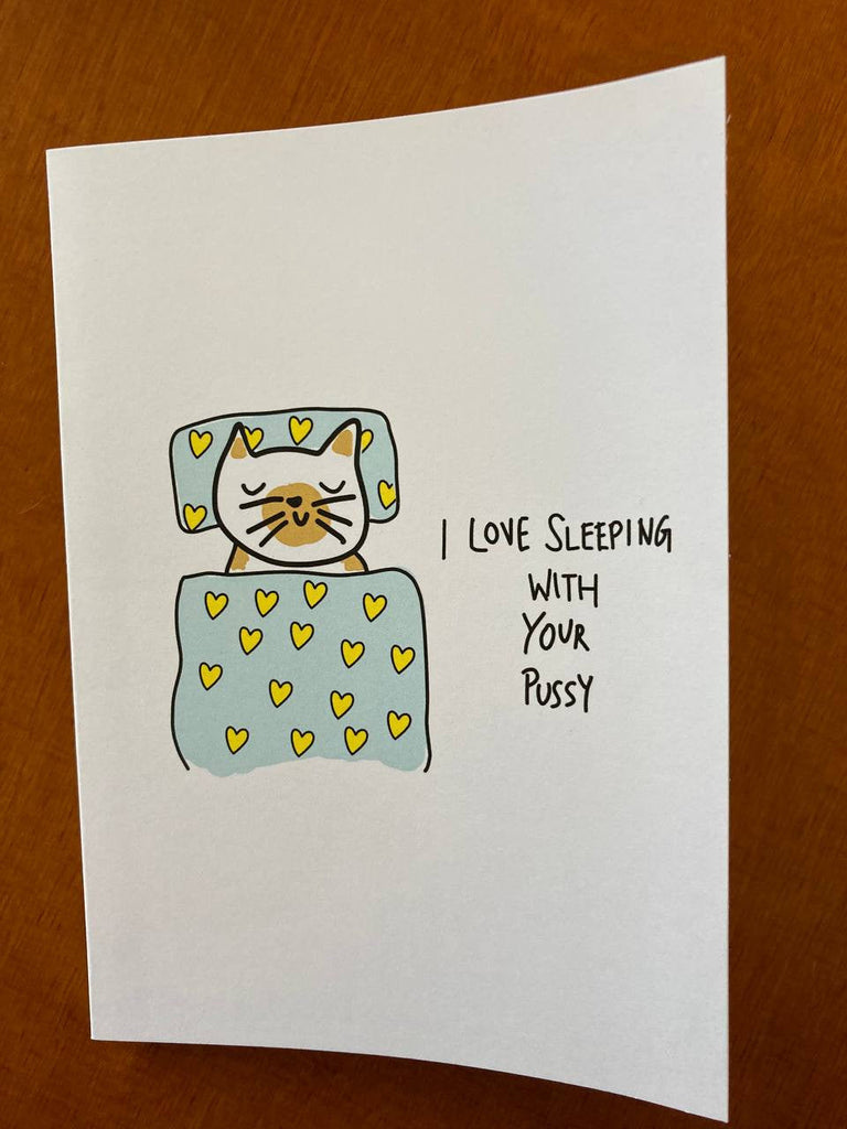 I like sleeping with your pussy Postkarte